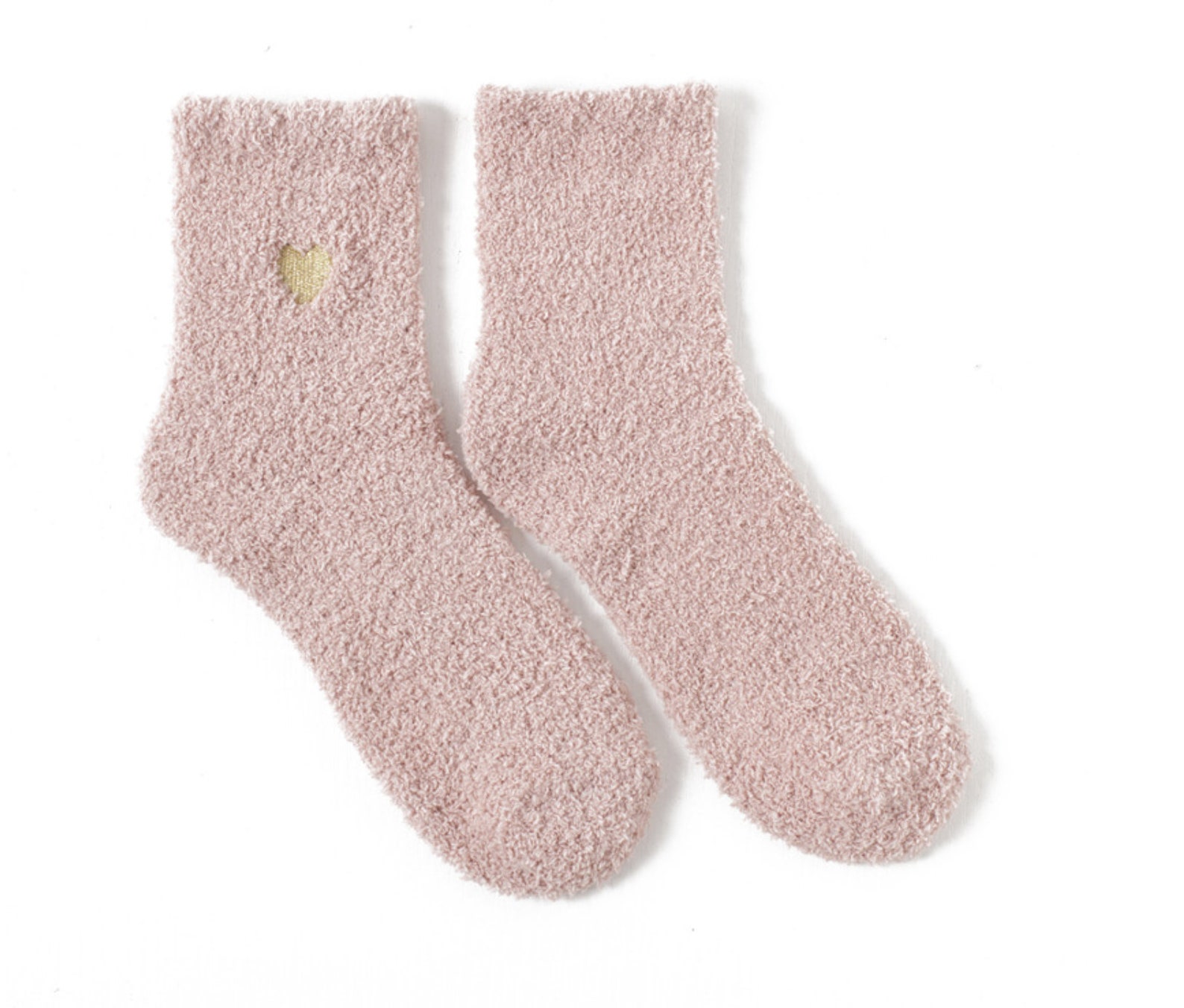 Soft warm coral velvet fuzzy hearts socks for women Bulk Etsy