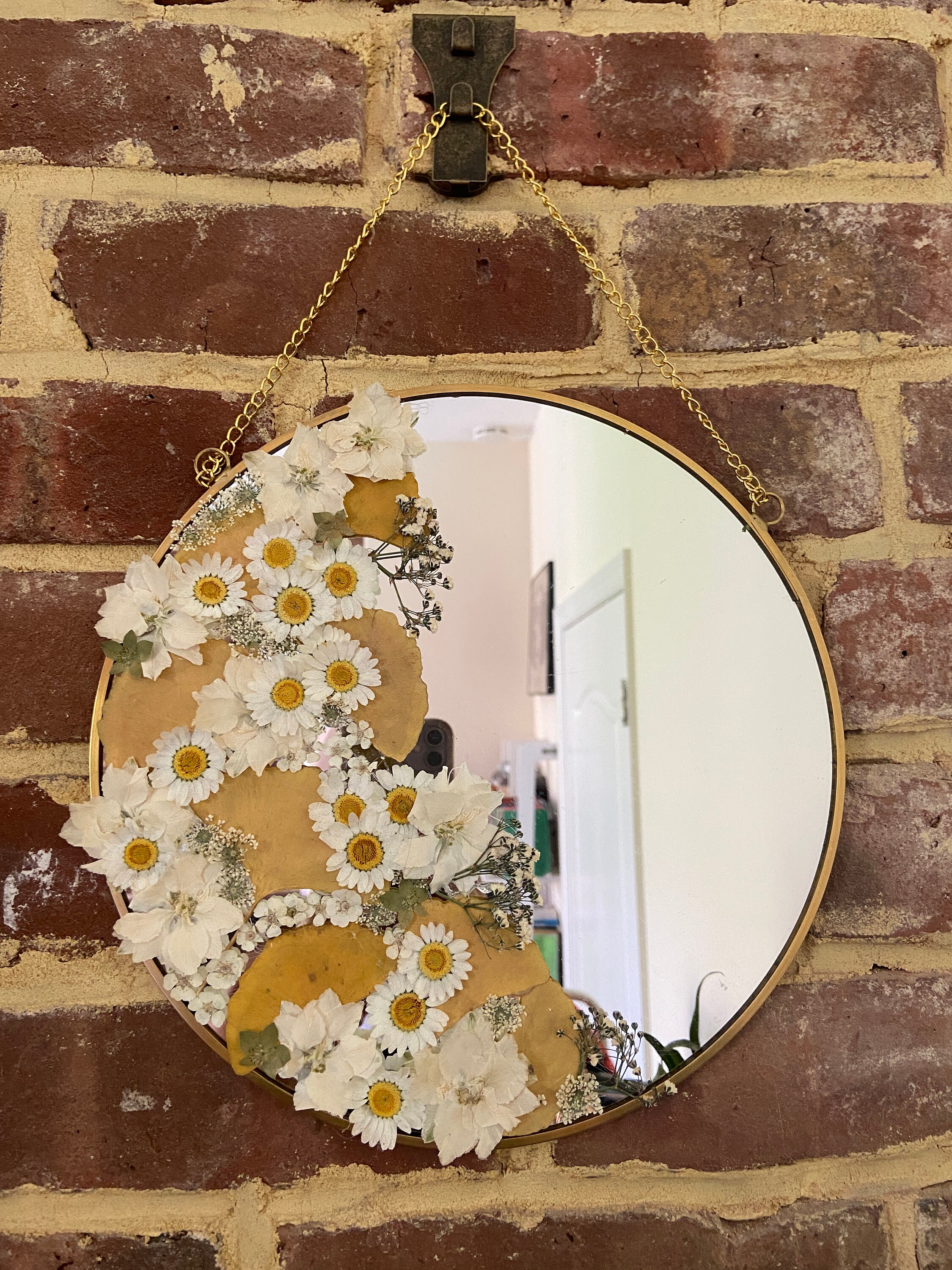 Dried Flower Mirror Etsy