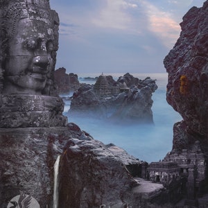 The Secret Sea - Fantasy/sci-fi print by ÐɌλђƇŊΘɌ - Fine art print on, paper, canvas, metal - Vertical