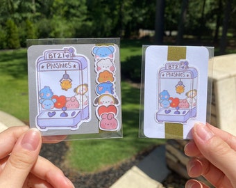 bt21 claw machine sticker pack