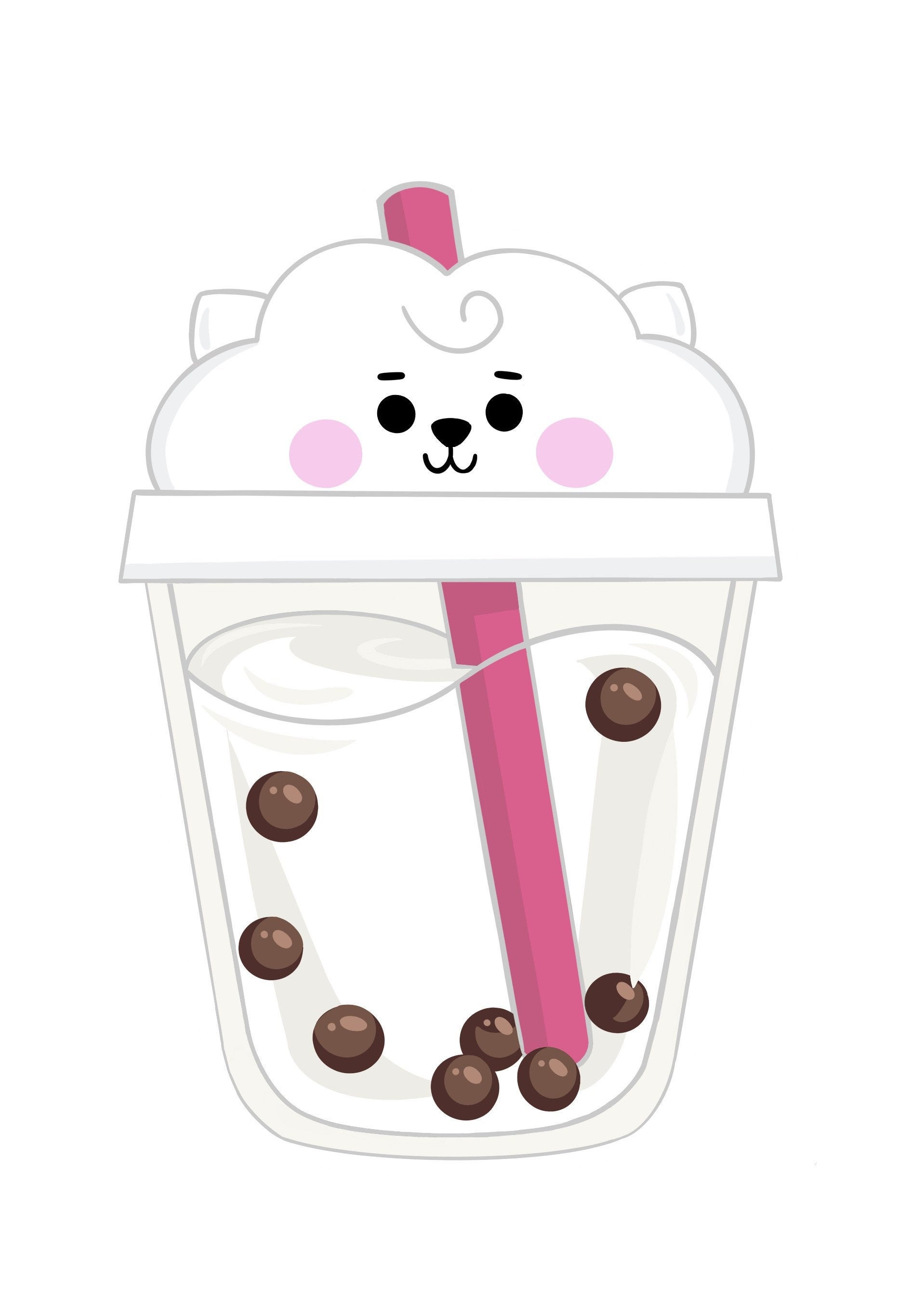 BT21 Boba Stickers btea21 Drinks 7ct. - Etsy UK