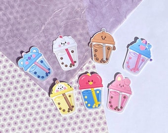 BT21 boba stickers [B”Tea”21 Drinks (individuals)]