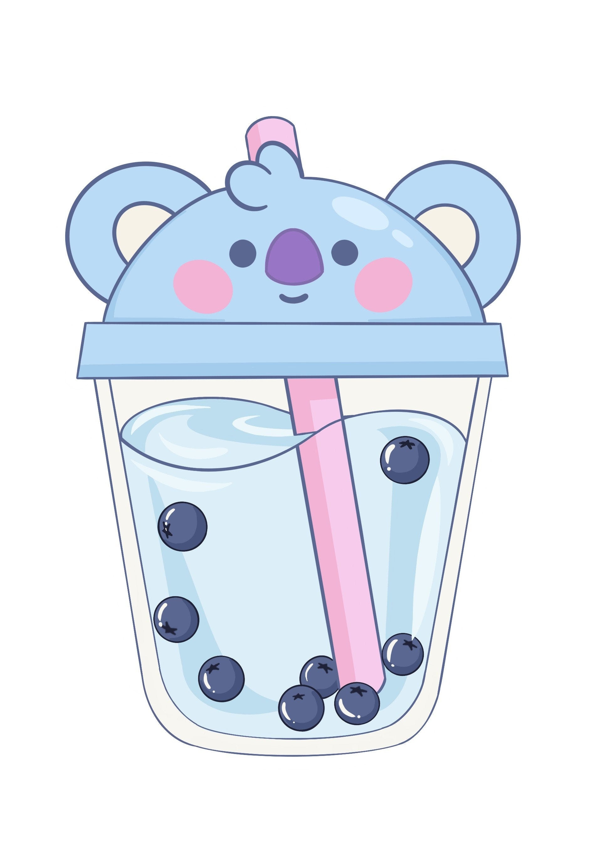 BT21 Boba Stickers btea21 Drinks 7ct. - Etsy UK