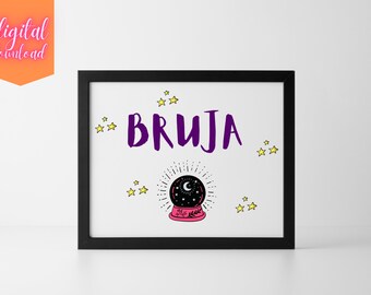 Digital Download * BRUJA Print * Tarot * Evil Eye * Third Eye * Witchy