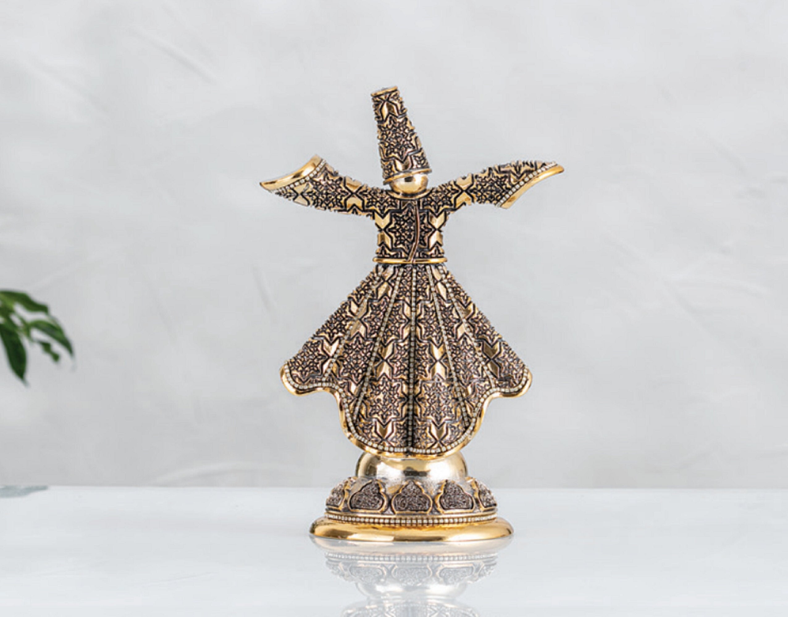 7 Sufi Dervish Whirling Statue - Brass – Sufitales