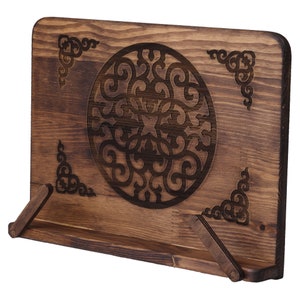 Draagbaar leesbureau heilige koran, leesstandaard voor boeken, houten laptopstandaard, cadeau voor moslim, houten koranhouder, islamitisch huwelijkscadeau