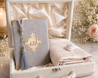 Luxury Quran Gift Box, Velvet Quran Case, Islamic Gift, Muslim Wedding Gift, Eid Gift, Ramadan Gift, Nikkah Gift for Her