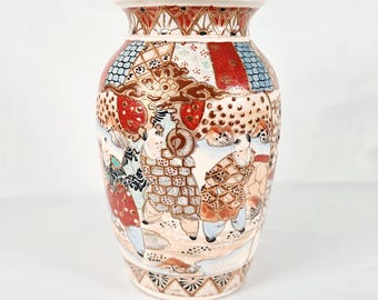 薩摩　大型花瓶 大型のアンティーク日本産サツマ花瓶 - Etsy 日本