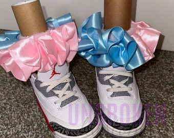 Light Pink and Blue Kids Tutu Ruffle Socks, Fluffy Tutu Socks, Baby/Toddler Ruffle Socks, Tutu Anklets, Detachable/Sockless Tutu Anklets