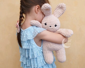 Crochet Pattern, Snuggly Bunny Crochet Toy, Beginner Amigurumi Pattern, PDF Crochet Toy Pattern, Gift for Baby, Amigurumi Bunny Pattern