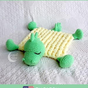Dino Lovey Crochet Pattern, Amigurumi Dino, Crochet Dinosaur Lovey Pattern for Baby, Crochet Baby Toy Pattern, Amigurumi Baby Toy Pattern