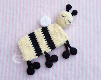 Crochet Lovey Pattern, Bee Lovey Baby Blanket Crochet Pattern, PDF Crochet Pattern, Amigurumi Bee Pattern, Bee Toy Pattern for Baby