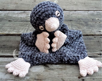 Crochet Lovey Pattern, Mole Baby Blanket, PDF Crochet Pattern, Animal Security Blanket Pattern, Gift for Baby, Crochet Toy Pattern Amigurumi