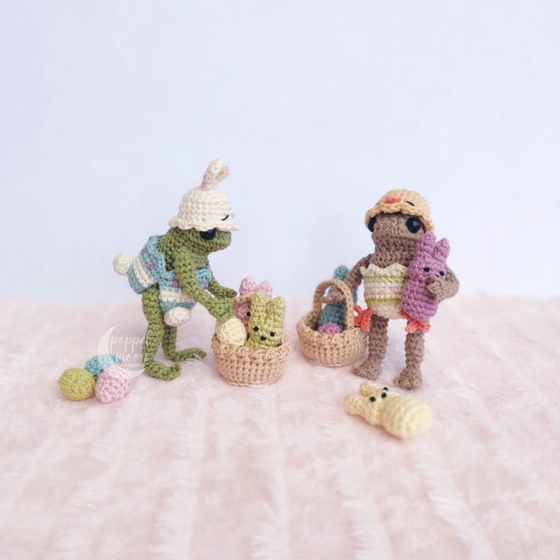 Frog and Toad Easter Crochet Pattern Bundle, (Frog and Toad Patterns NOT Included), Mini Amigurumi Easter Pattern Bundle, ENG Only image 3