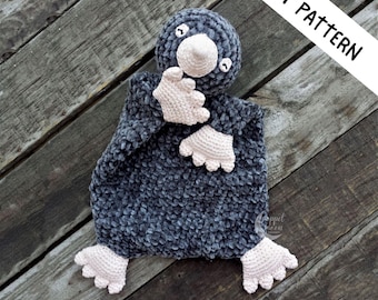 Mole Lovey Crochet Pattern, Woodland Animal Amigurumi Comforter Pattern for Baby, Cute Ragdoll Style Security Blanket Pattern, English PDF