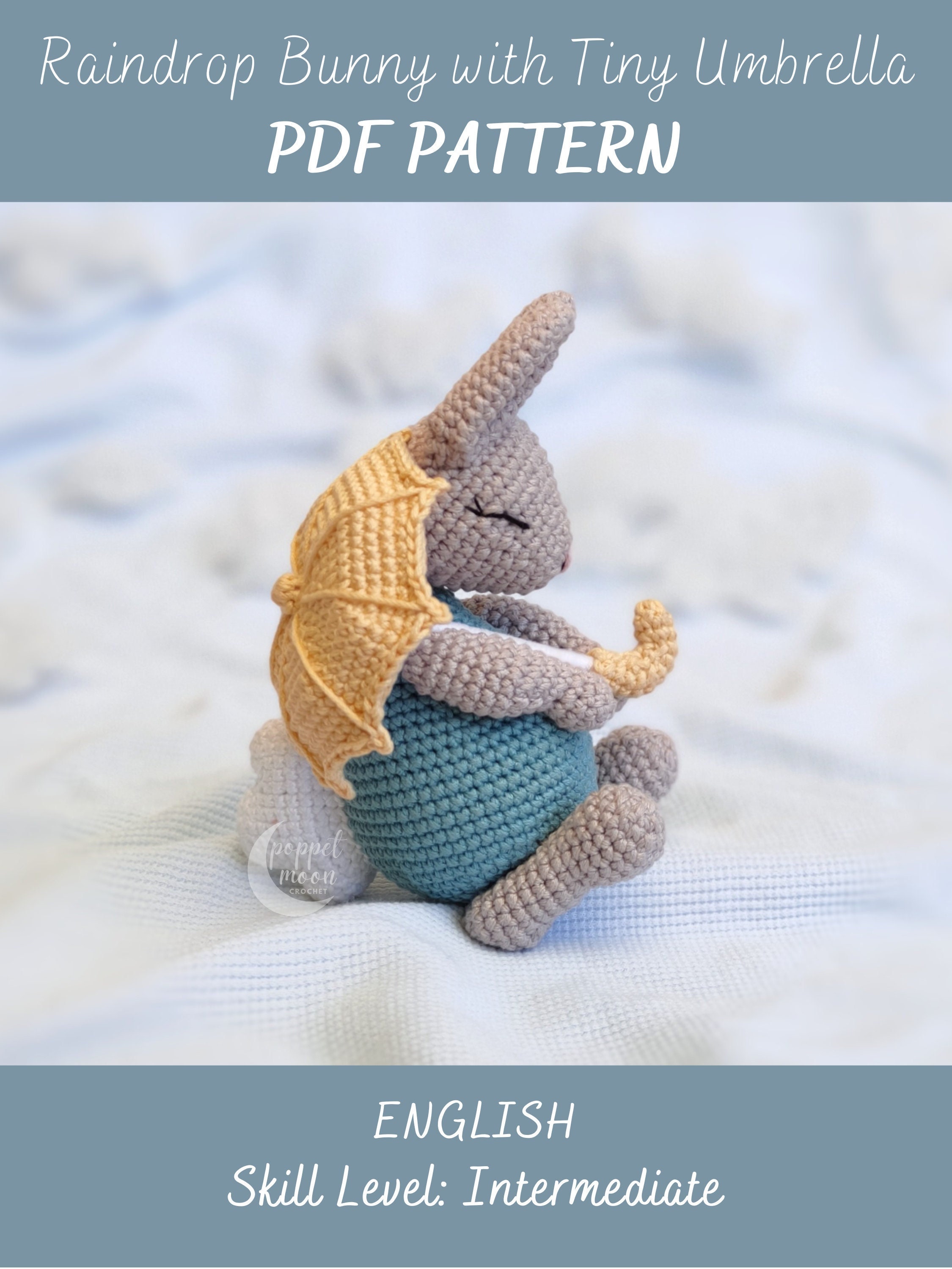 30 Beautiful Crochet Umbrellas and Patterns You Will Love! 2 Raindrop Bunny and Tiny Umbrella Crochet Pattern