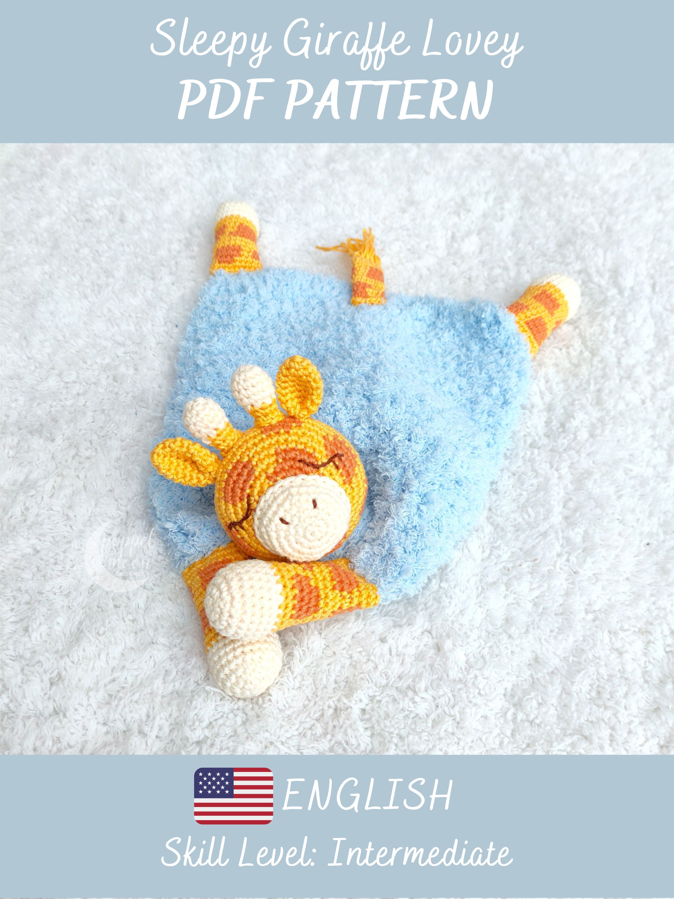 Giraffe lovey online crochet pattern