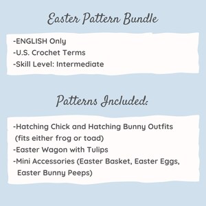 Frog and Toad Easter Crochet Pattern Bundle, (Frog and Toad Patterns NOT Included), Mini Amigurumi Easter Pattern Bundle, ENG Only image 2
