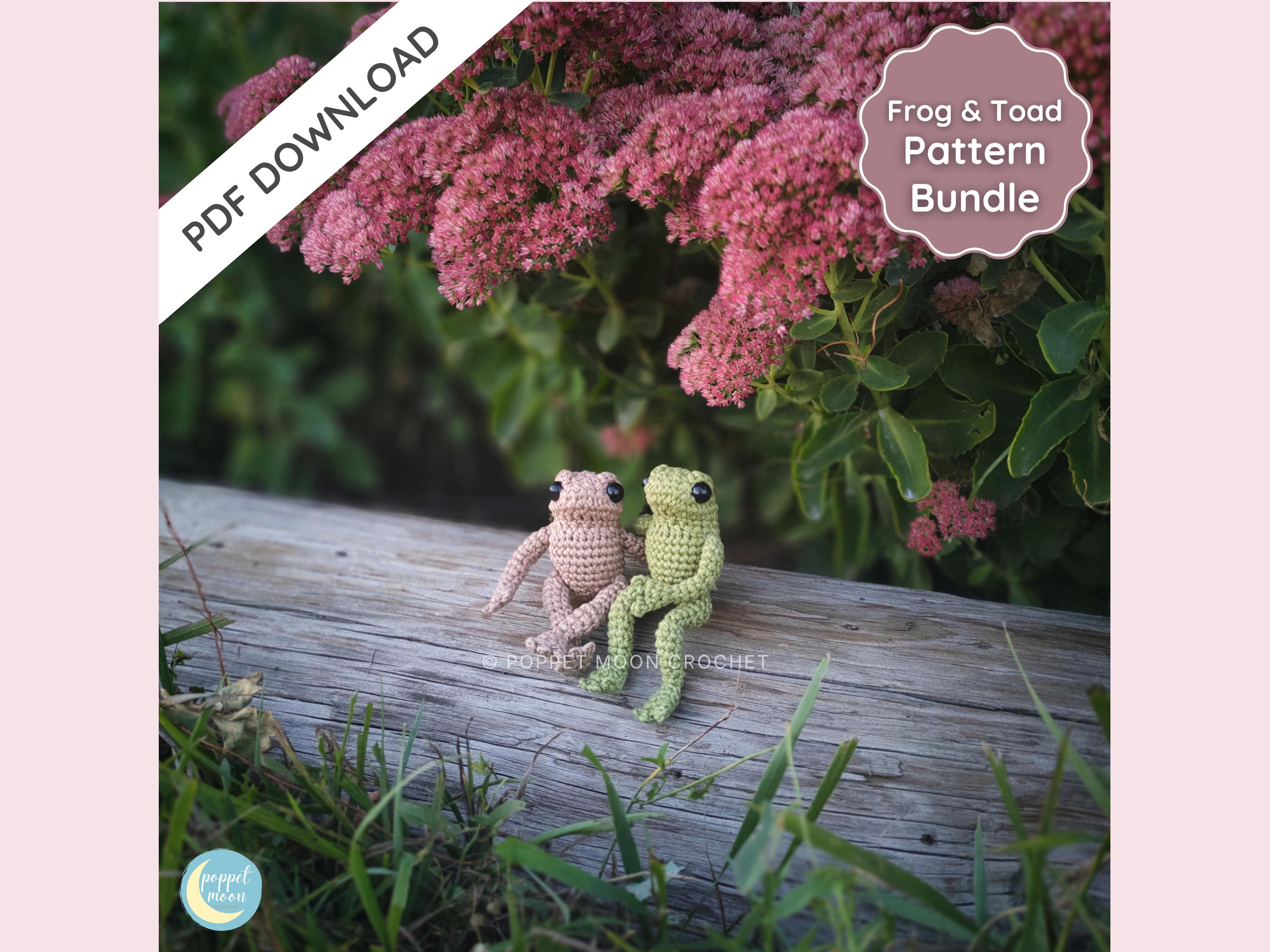 30 Frog and Toad Crochet Patterns for Plush Toys, Bags, Decor, and Gifts 8 Tiny Frog and Toad Crochet Pattern Bundle