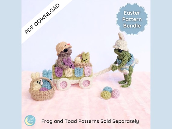 Frog and Toad Easter Crochet Pattern Bundle, (Frog and Toad Patterns NOT Included), Mini Amigurumi Easter Pattern Bundle, ENG Only