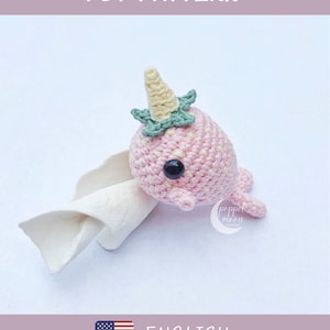 Pink Strawberry Narwhal Crochet Pattern ~ PDF Download