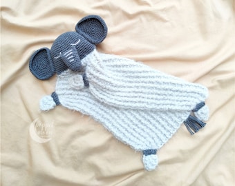 Elephant Lovey Crochet Pattern, Elephant Security Blanket Amigurumi Pattern, PDF Download