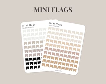 Mini Flags - Minimal Planner Stickers - 3" x 4" Sticker Sheet