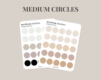 Medium Circles - Minimal Planner Stickers - 3" x 4" Sticker Sheet
