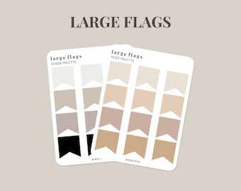 Large Flags - Minimal Planner Stickers - 3" x 4" Sticker Sheet