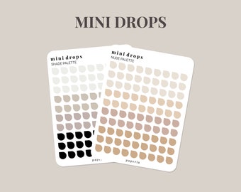 Mini Drops - Minimal Planner Stickers - 3" x 4" Sticker Sheet