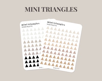 Mini Triangles - Minimal Planner Stickers - 3" x 4" Sticker Sheet