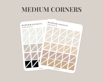 Medium Corners - Minimal Planner Stickers - 3" x 4" Sticker Sheet