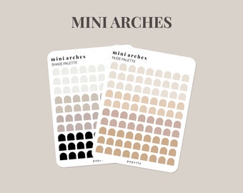 Mini Arches - Minimal Planner Stickers - 3" x 4" Sticker Sheet