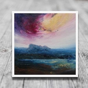 Suilven Storm atmospheric Scottish impressionist mountain landscape fine art giclee print from an original contemporary painting of Scotland
