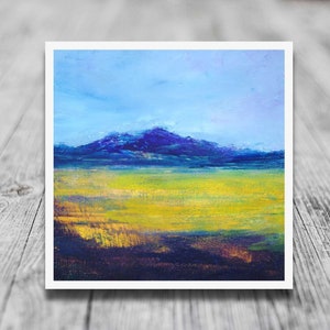 Montagnes de Tararua, île du Nord de la Nouvelle-Zélande, jet d&#39;encre d&#39;une peinture de paysage impressionniste moderne contemporaine