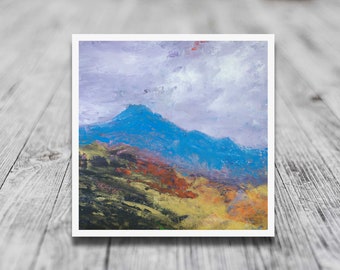 Summer Among the Hills, Mountain Moorland Landscape Print, Impressionist Style Poster