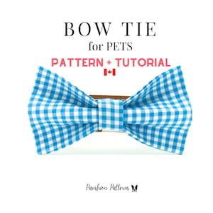 Dog Bow Tie Sew Pattern/Cat Bow Tie Sew Pattern/PDF Sewing Tutorial for Pet Bow Ties/ 3 sizes / Digital/Instant Download