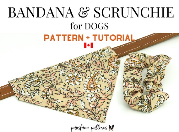 Dog Bandana Sewing Pattern and Matching Scrunchie/ PDF Sewing | Etsy