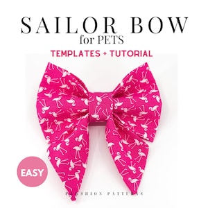 Patrón de costura de lazo marinero para perros: Tutorial y plantillas / PDF / Digital / Descarga instantánea / Gatos / Mascotas / Instrucciones