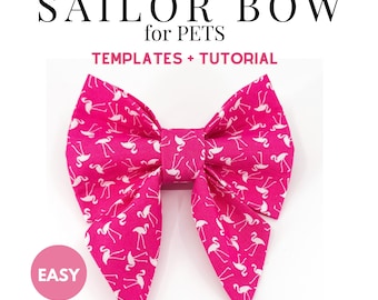 Sailor Bow Sewing Pattern Dogs Tutorial and Templates | PDF | Digital | Instant Download |  Cats | Pets | Instructions