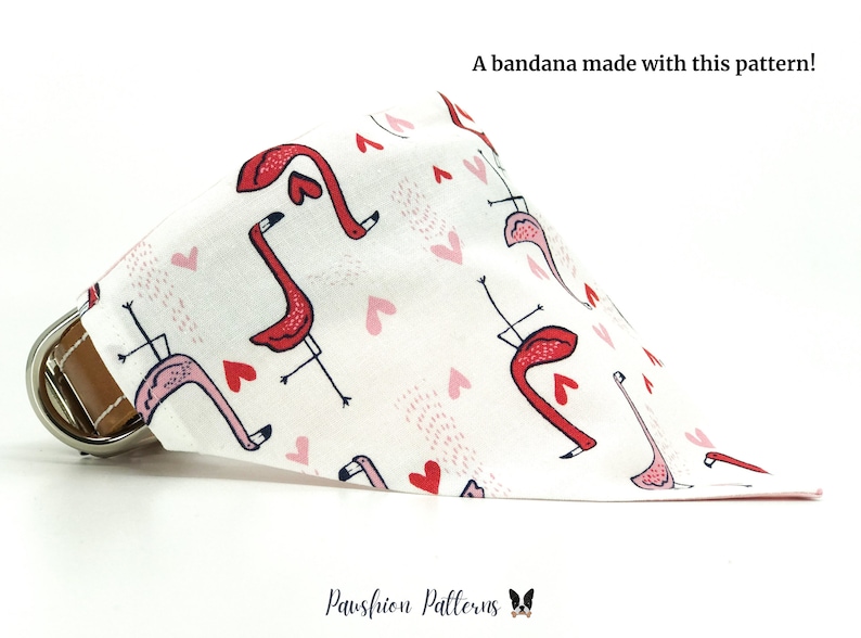 Dog Bandana Sewing Pattern/Pet Bandana Sewing Pattern/ PDF Sewing Tutorial for Dog Bandanas/3 sizes /Digital/Instant Download image 8
