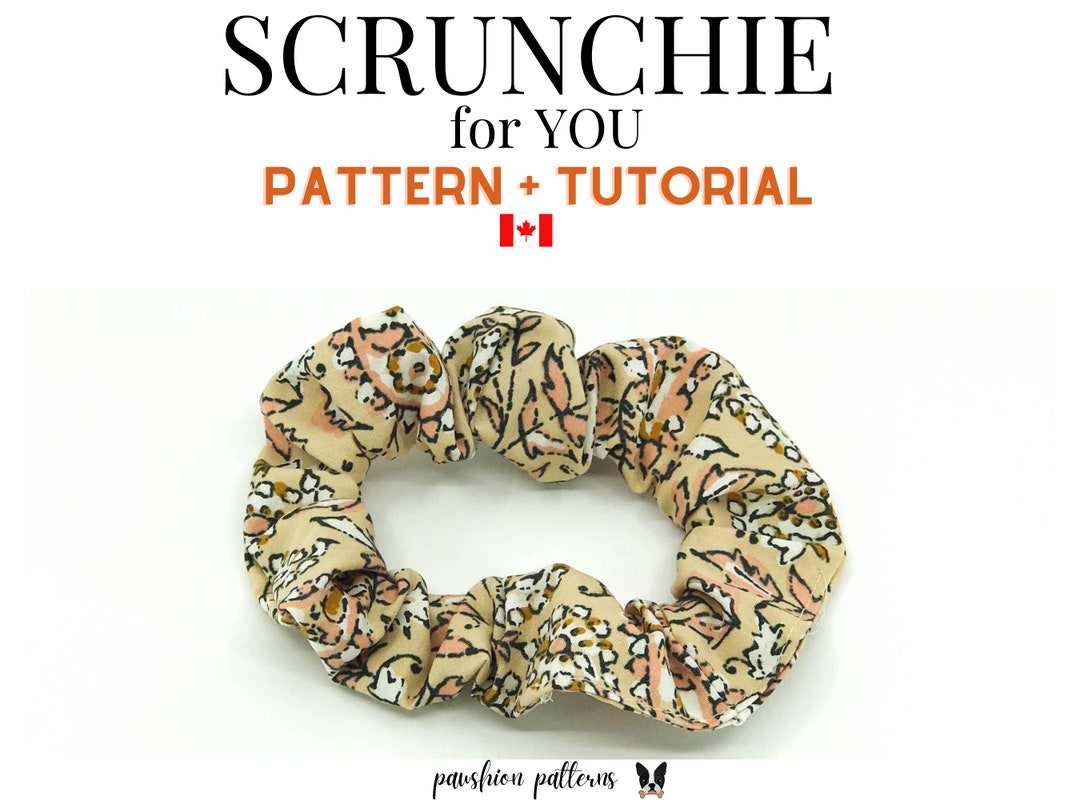 Scrunchie Sewing Pattern / Match With Dog Bandana/pdf Sewing Tutorial for Hair Scrunchie/digital
