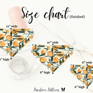 Dog Bandana Sewing Pattern/Pet Bandana Sewing Pattern/ PDF Sewing Tutorial for Dog Bandanas/3 sizes /Digital/Instant Download image 4