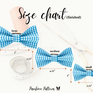 Dog Bow Tie Sew Pattern/Cat Bow Tie Sew Pattern/PDF Sewing Tutorial for Pet Bow Ties/ 3 sizes / Digital/Instant Download image 3