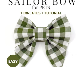 Sailor Bow Sewing Pattern Dogs Tutorial and Templates | PDF | Digital | Instant Download |  Cats | Pets | Instructions