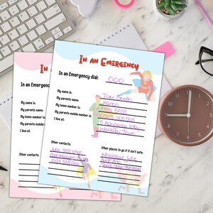 Emergency Printable Script for Kids Emergency Plan Help for Kids and ...