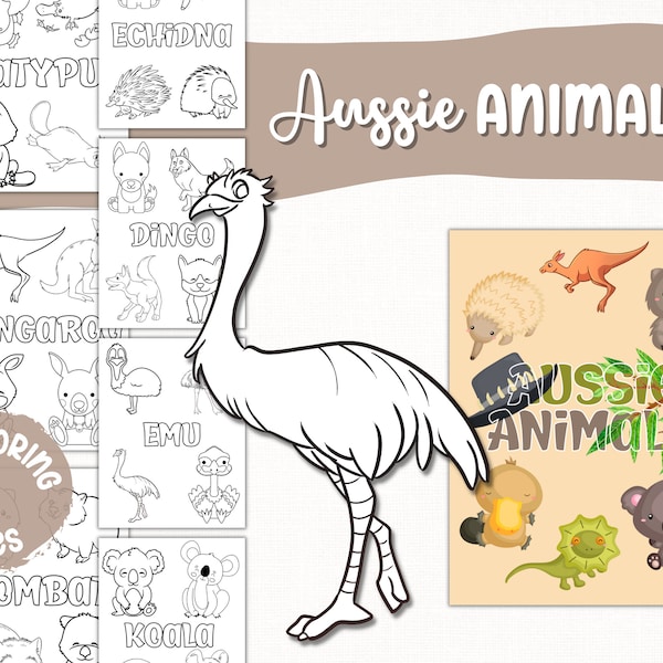 10 Australian Animal Coloring Pages - Fun for Kids, Teens, and Adults - Learn About Unique Aussie Wildlife