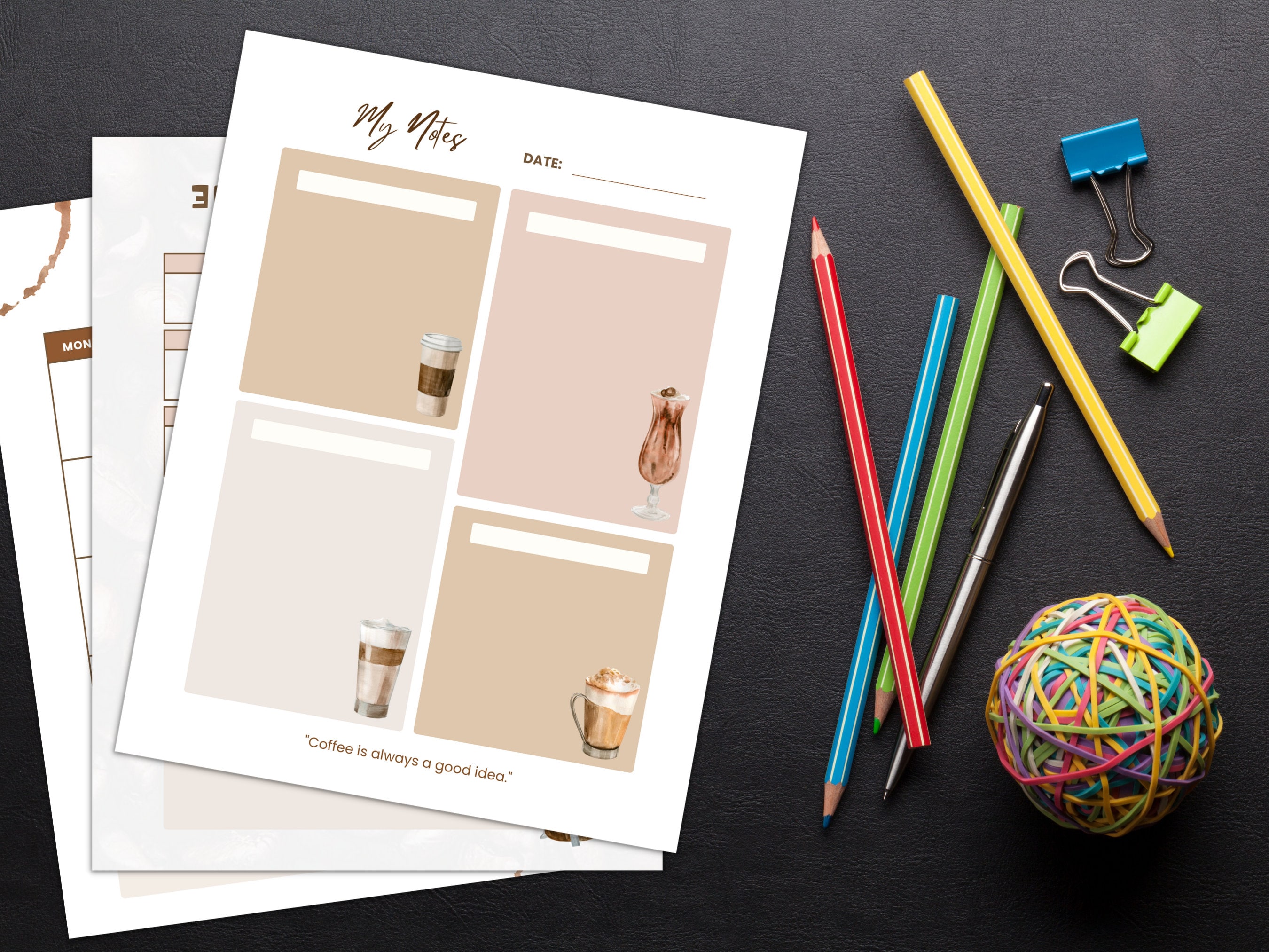 Coffee Themed Planner Printable Version Coffee Lovers Coffee - Etsy