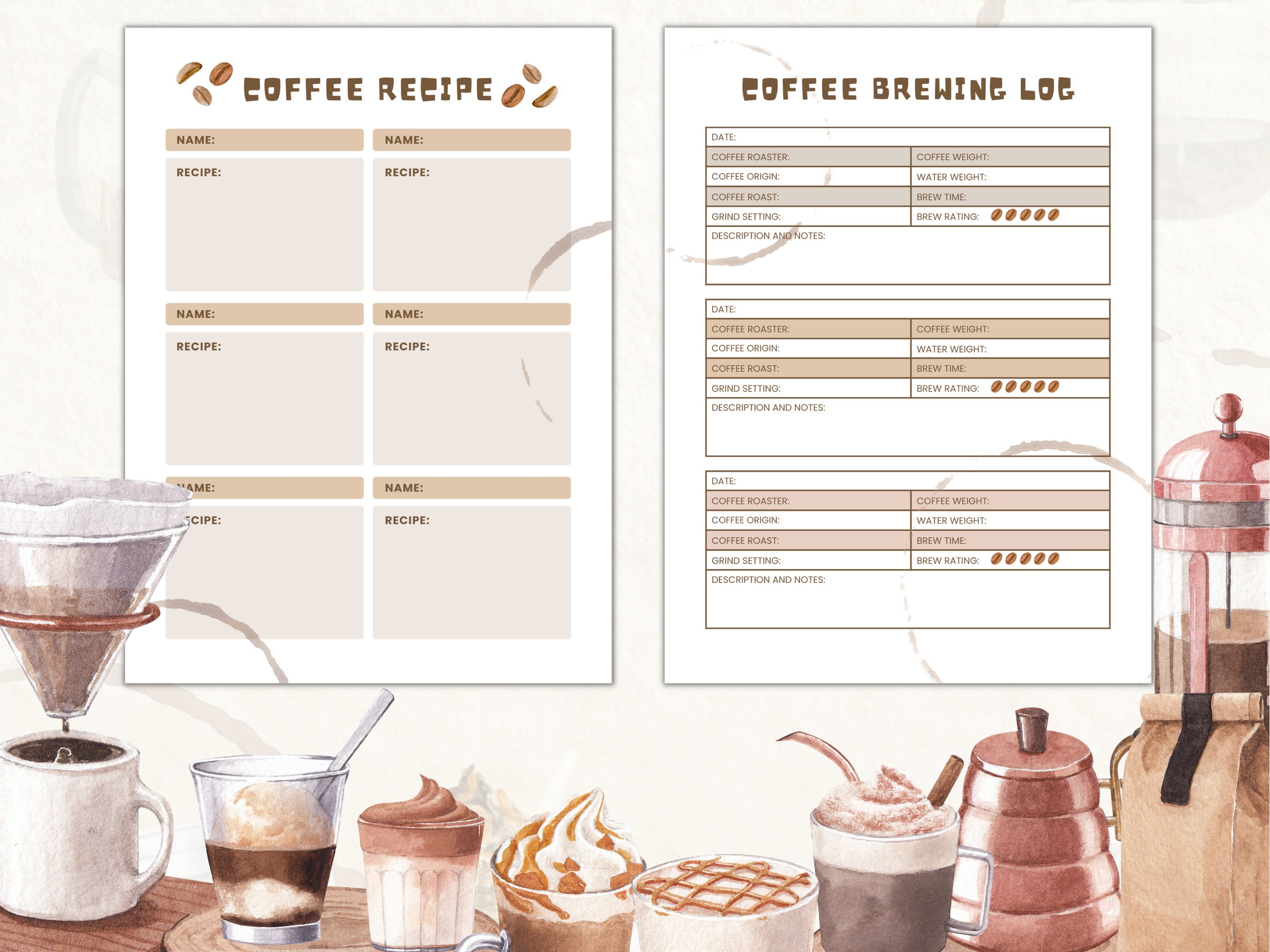 Coffee Themed Planner Printable Version Coffee Lovers Coffee ...