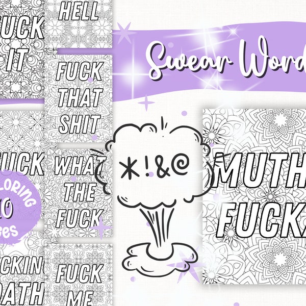 Swear Word Coloring Pages | Coloring Sheets for Adults